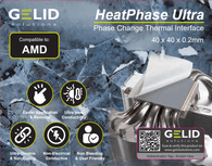 Gelid Solutions HeatPhase Ultra for AMD 40x40x0.2mm, 8.5W/mk Thermal Pad for CPU Non-Electrical Conductive (PH-GC-01-A)