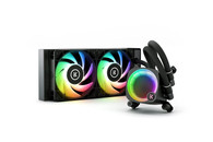 EKWB LUX-240 Nucleus AIO CR240 Lux D-RGB Liquid CPU Cooler with 120mm EK FPT Fans, Compatible with Intel & AMD