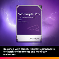 WD 22TB WD Purple Pro Surveillance Internal Hard Drive HDD - SATA 6 Gb/s, 512 MB Cache, 3.5" WD221PURP