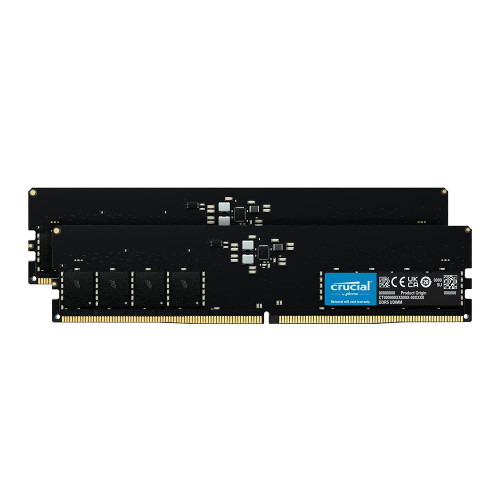 Crucial CT32G48C40U5 DDR5-4800 32GB×2 Crucial 32GB DDR5 RAM, 4800MHz CL40 Desktop Memory, UDIMM 288-Pin