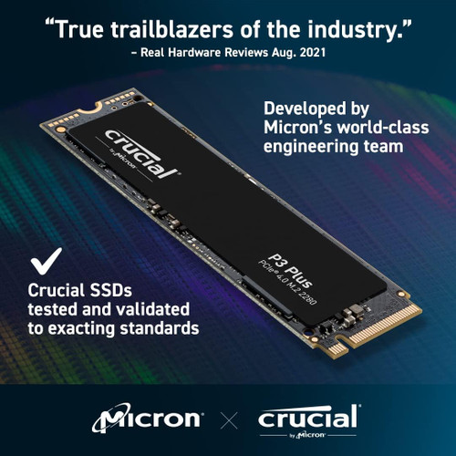 Crucial P3 Plus 500GB PCIe Gen4 3D NAND NVMe M.2 SSD up to 4700MB/s