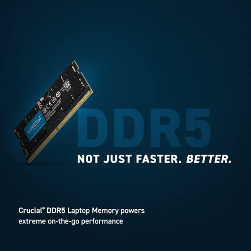 Crucial 32GB DDR5-4800 SODIMM CL40 Laptop Memory CT32G48C40S5