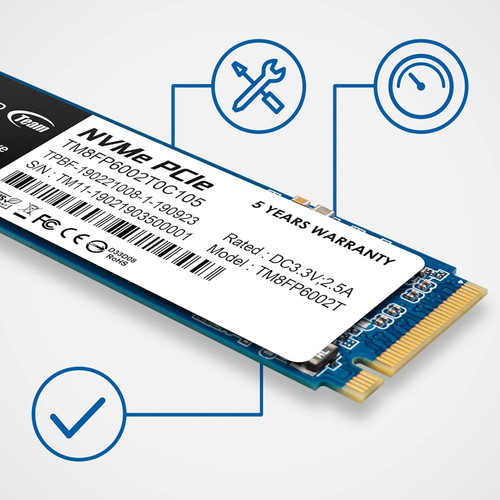 TEAMGROUP MP33 512GB SLC Cache 3D NAND TLC NVMe 1.3 PCIe Gen3x4 M