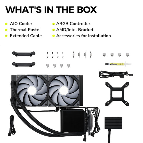 TRYX Panorama 240 Muti-Compatible ARGB AMOLED L-Shaped 3D