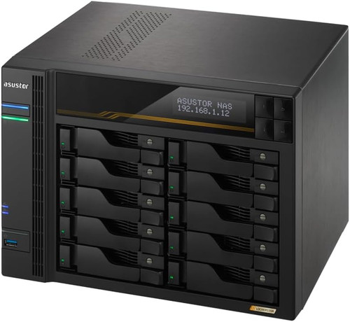 Asustor Lockerstor 10 Gen3 10 Bay NAS, Quad-Core 2.3GHz CPU