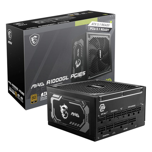 MSI MAG A850GL PCIE 5.1 & ATX 3.1 Gaming Power Supply Full Modular