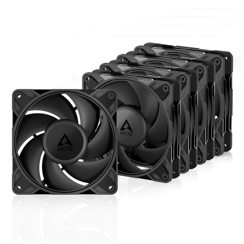 Arctic ACFAN00307A P12 Pro PST  120 mm PWM Fan w/ Y-Cable Splitter Fluid Dynamic Bearing, 4-Pin -Black- 5 Pack