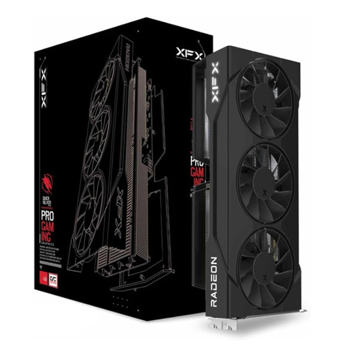 XFX RX-96TS316B7 Swift AMD Radeon RX 9060 XT OC Triple Fan Gaming Edition with 16GB GDDR6 HDMI 2xDP, AMD RDNA 4