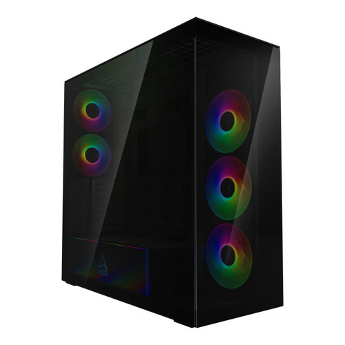 Arctic ACPCC00015A Xtender PC Case-Mid Tower-Tempered Glass Panel-Included A-RGB Fans - Black