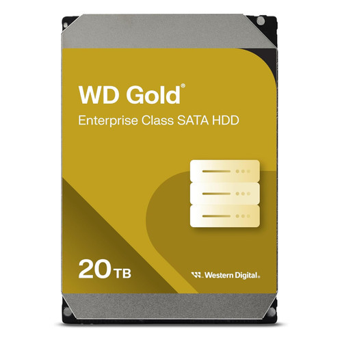 WD WD203KRYZ 20TB Gold Enterprise Class SATA Internal Hard Drive HDD - 7200 RPM, SATA 6 Gb/s, 512 MB Cache, 3.5"