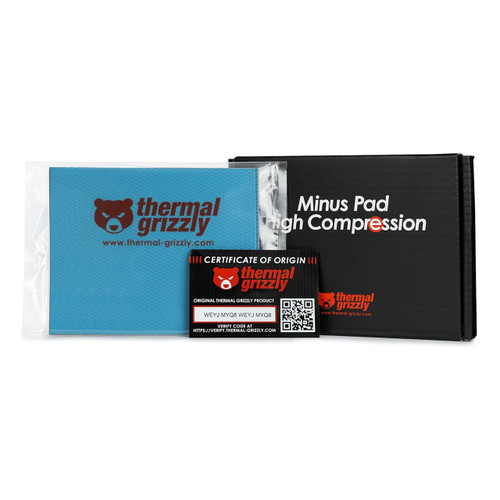 Thermal Grizzly  TG-MP-HC-120-100-30-2 Minus Pad 120x100x3.0mm 2-Pack Thermal Pad,High Conductivity for SSDs,GPUs