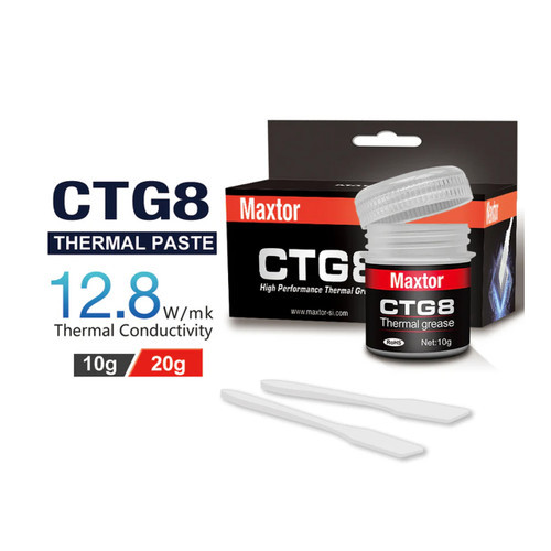 Maxtor CTG8EL-20g Plastic Jar Thermal Paste  for IC/Processor/CPU/GPU/All Coolers,12.8W/m.k Carbon Based High Performance