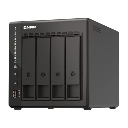 QNAP TS-453E-8G-US 4-Bay NAS  Intel Celeron 4-Core J6412, onboard 8GB RAM, 2 x 2.5GbE,2 x M.2 PCIe Gen 3 Slots