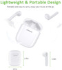 Letsfit T12 Wireless Earbuds, Bluetooth 5.0 Headphones HD Stereo Sound Earbuds, in-Ear Headset 30H Playtime with Charging Case, Bluetooth Earbuds Built-in Mic for Running Gym Workout, White