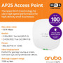 Aruba R9B27A Instant on AP25 (US) 4x4 Wi-Fi 6 Indoor Access Points