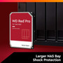 WD 22TB Red Pro NAS Internal Hard Drive HDD - 7200 RPM, SATA 6 Gb/s, CMR, 512 MB Cache, 3.5" (WD221KFGX)