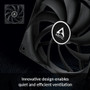 Arctic ACFAN00210A F12 PWM PST CO 120mm 1350RPM Case Fan for Continuous Operation - Black