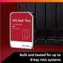 WD 8TB WD Red Plus NAS Internal Hard Drive HDD 5640 RPM, SATA 6 Gb/s, CMR, 256 MB Cache, 3.5" (WD80EFPX)