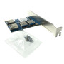 AAAwave PCI Express 1X to 16X Riser Card 1 to 4 USB3.0 Multiplier Hub Adapter