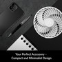 ARCTIC Summair Plus Foldable table fan with integrated rechargeable battery USB-C connection 600-3300 rpm - White (AEBRZ00026A)