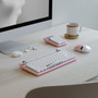 AZIO IK408 IZO Wireless Mechanical Keyboard with Red Switches in Pink Blossom