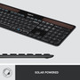 Logitech 920-002912 K750 Wireless Solar Keyboard for Windows,with USB Unifying Receiver, Ultra-Thin, Laptop - Black