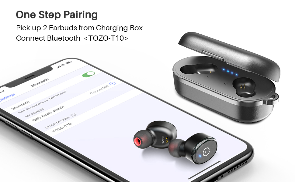 TOZO T10 Earbuds Replacement Charger Case Wireless Charging