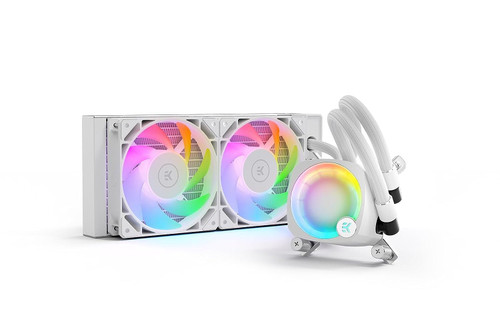 EKWB CR240 D-RGB（240mm水冷）ファンS組 EKWB White CR-240 Nucleus AIO 240mm Lux D-RGB Liquid CPU