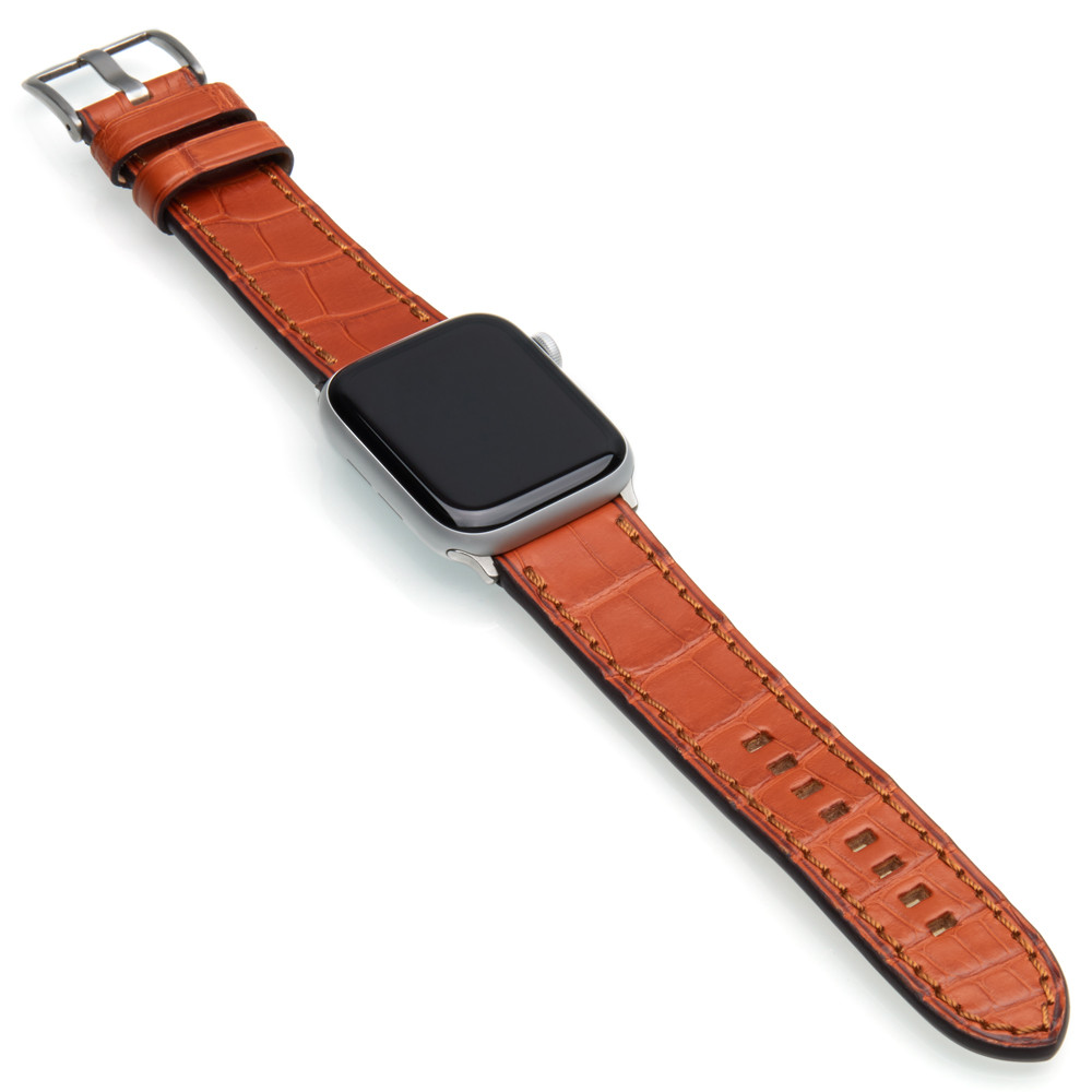 Crocodile leather apple watch clearance band