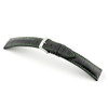 Black RIOS1931 Vegas, Embossed Alligator Grain Watch Band with Apple Green Stitching | TheWatchPrince.com