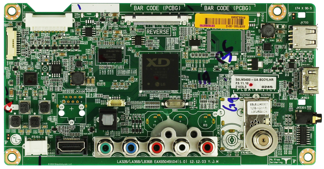 LG EBT62359783 (EAX65049104(1.0)) Main Board for 50LN5400-UA.BCCYLHR