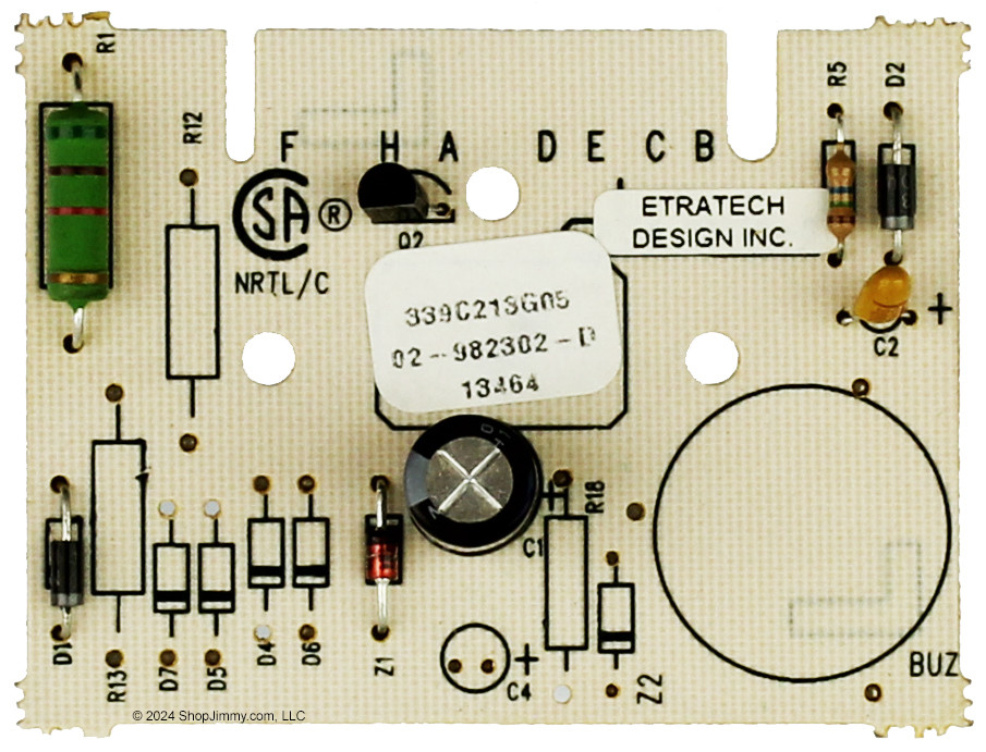 GE Dryer 339C213G05 Dampness Sensor Control Board - No Buzzer