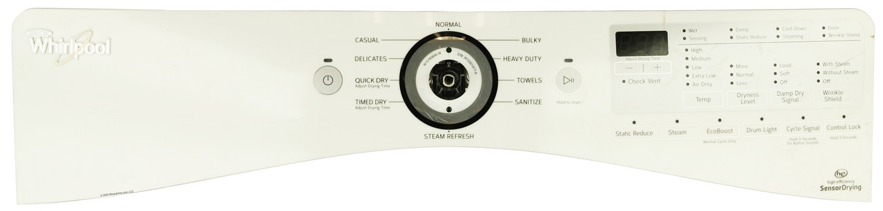 Whirlpool Dryer W10825131 Top Console