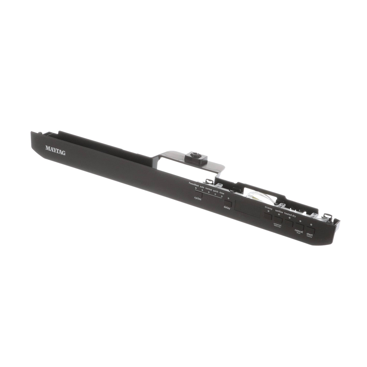 Whirlpool W10910624 Dishwasher Control Panel Assembly - Black