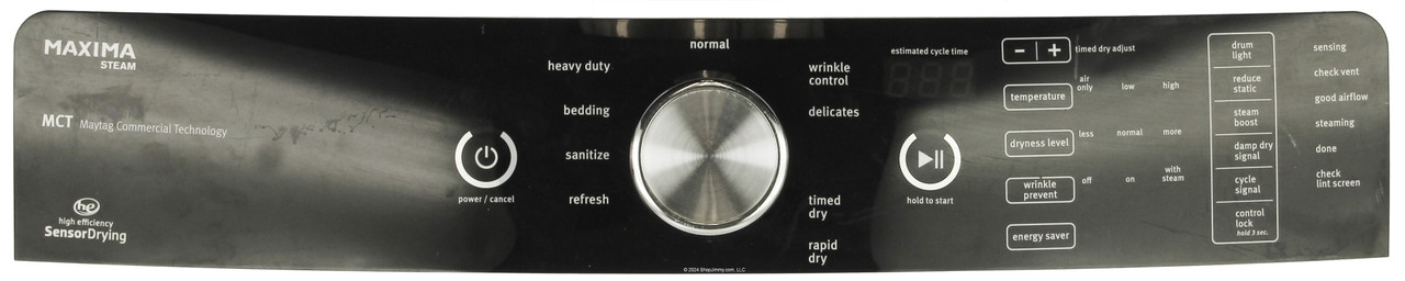 Whirlpool Dryer W10433023 Top Console