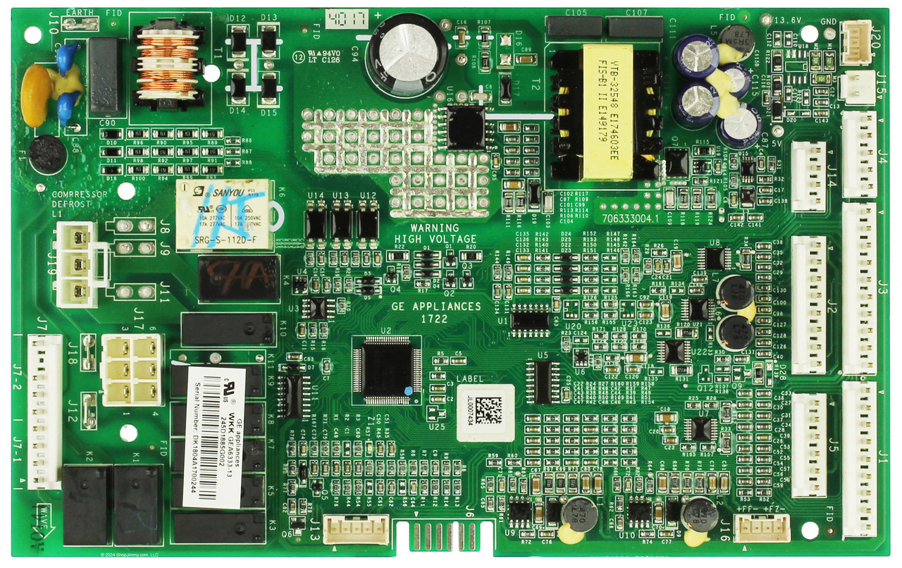 GE Refrigerator 245D1885G002 Main Control Board Assembly
