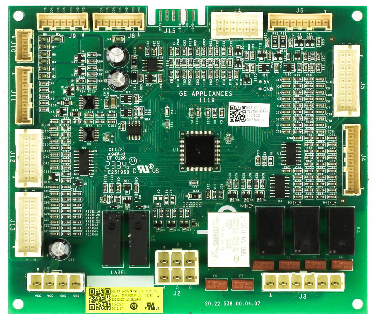 GE Refrigerator 245D2247G001 0061800713 Main Control Board