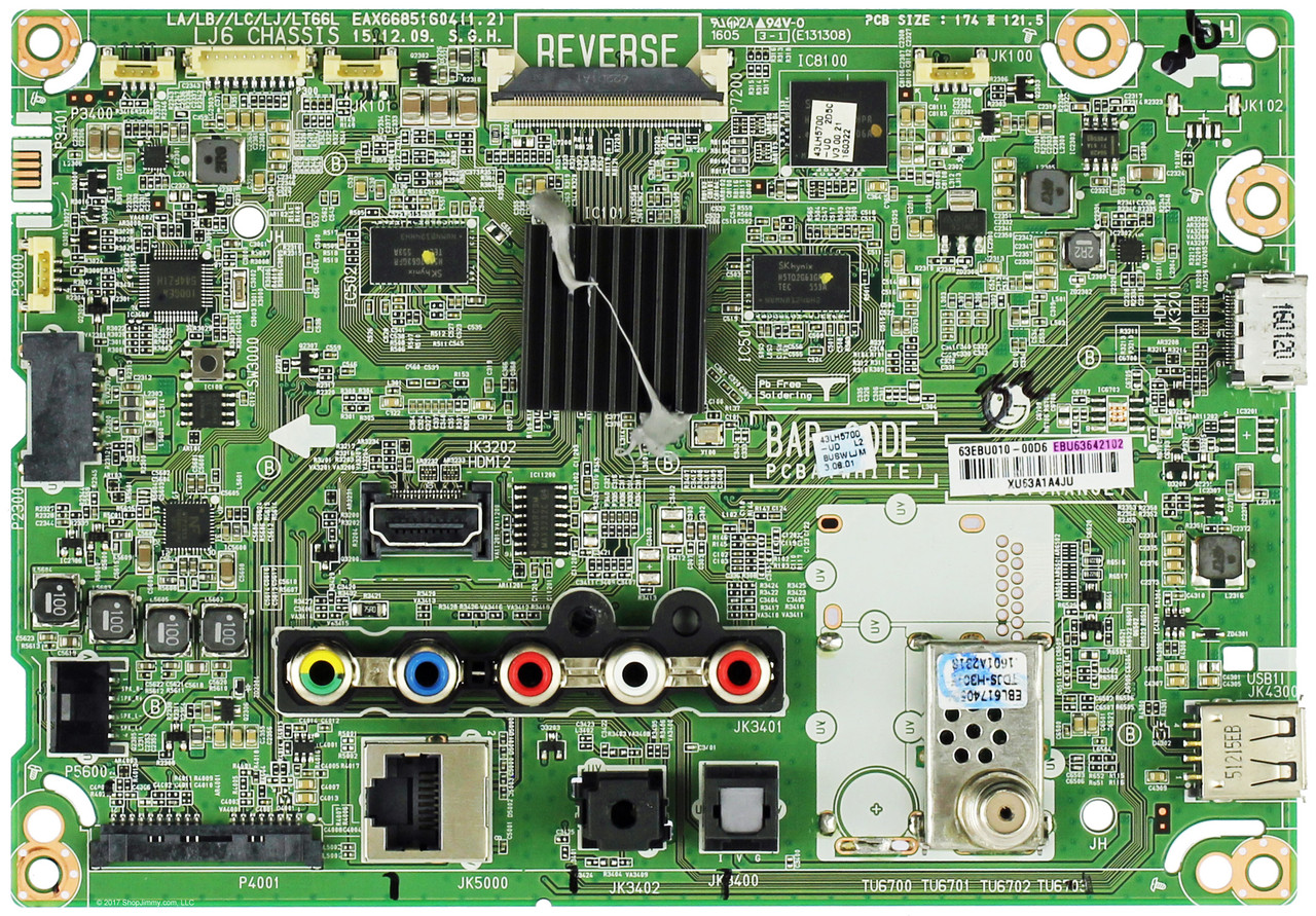 LG EBU63642102 Main Board 43LH5700-UD.BUSWLJM