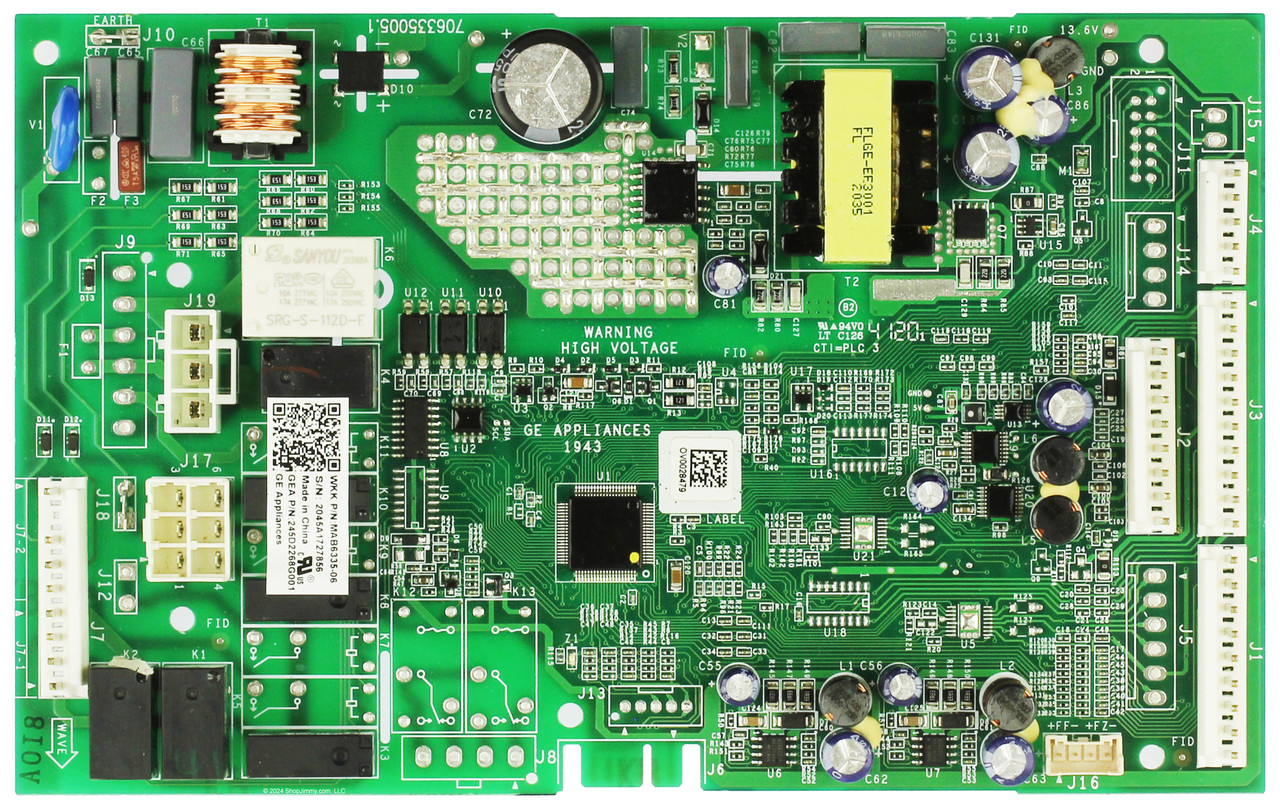 GE Refrigerator 245D2268G001 Main Control Board Assembly