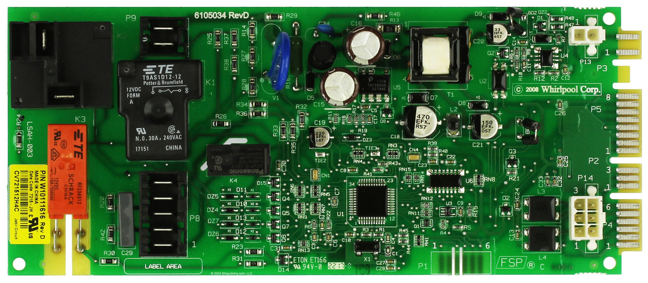 Whirlpool Maytag Dryer WPW10111616 W10111616 Control Board - No Housing