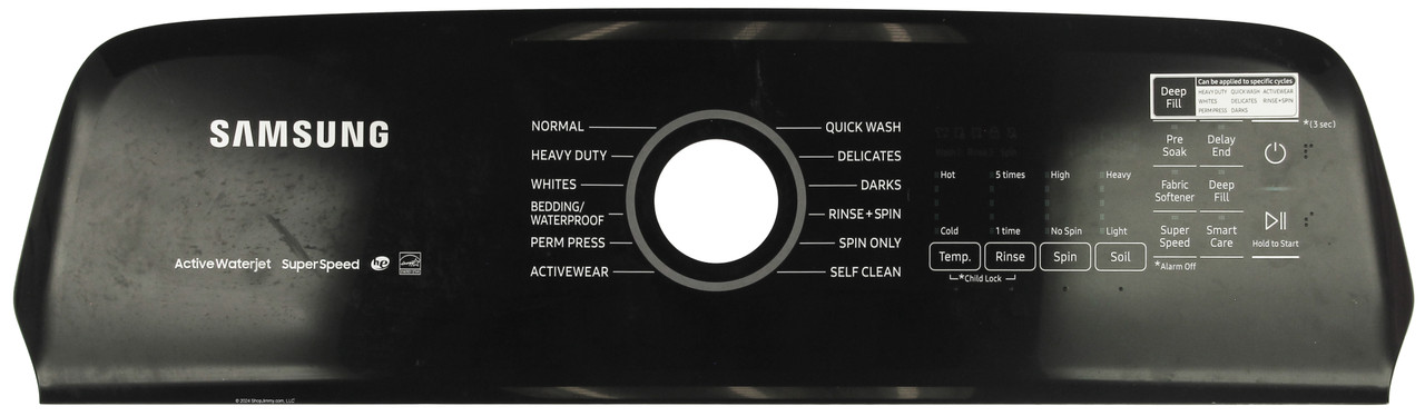 Samsung Washer DC64-03825E Control Panel Assembly 