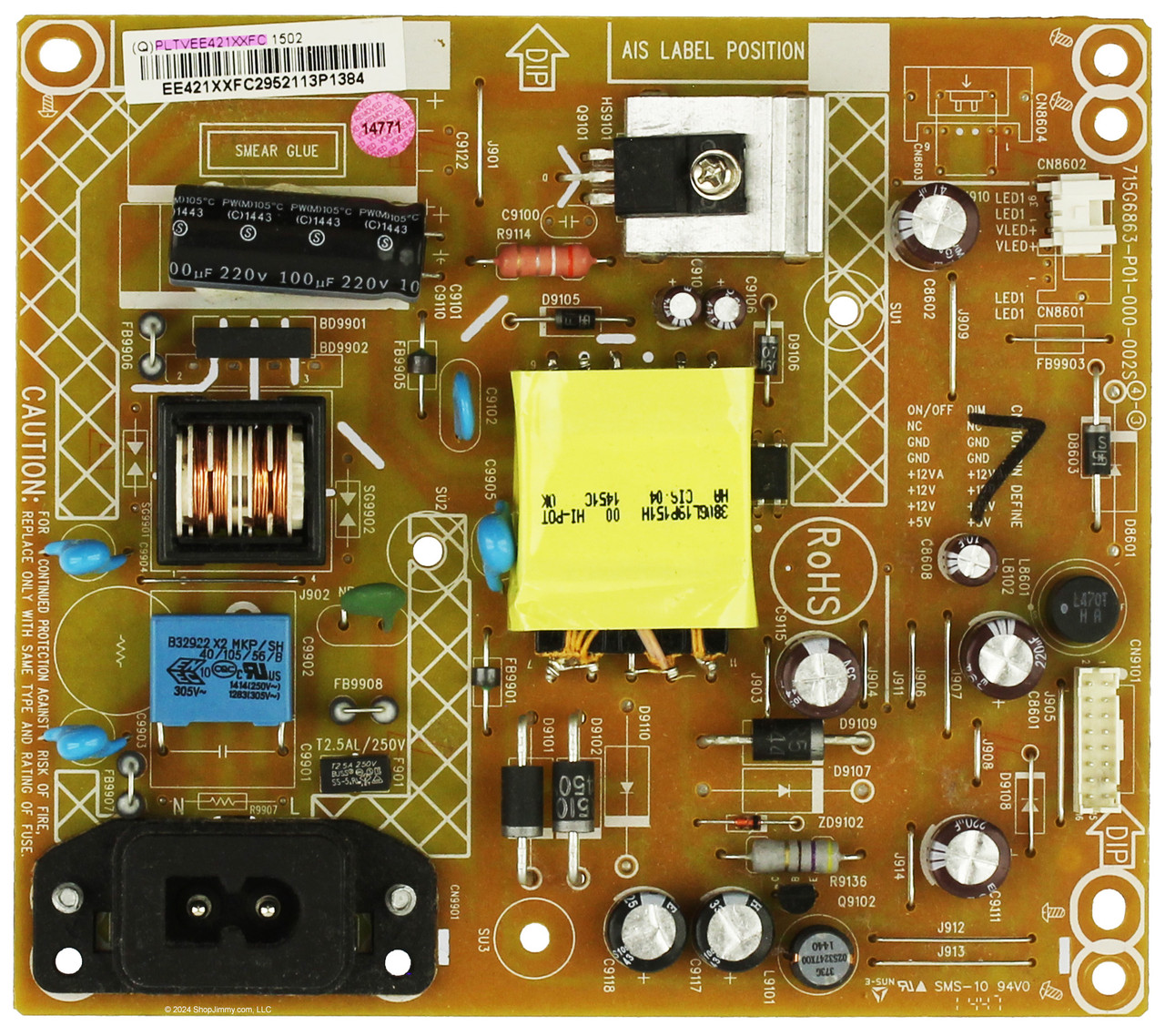 Vizio PLTVEE421XXFC Power Supply Board