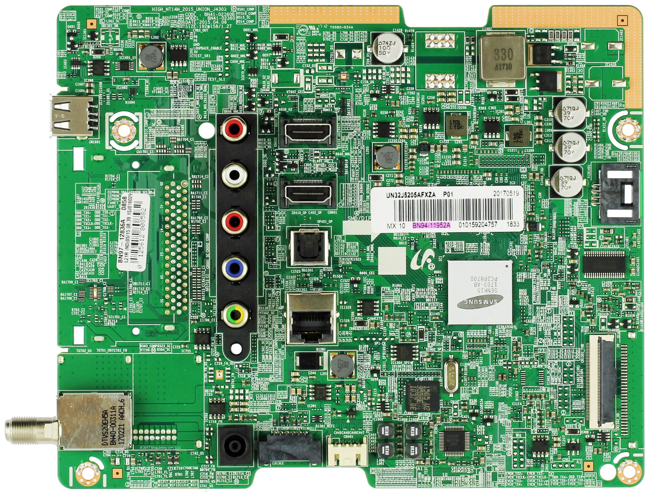 Samsung BN94-11952A Main Board for UN32J5205AFXZA (Version LS03)