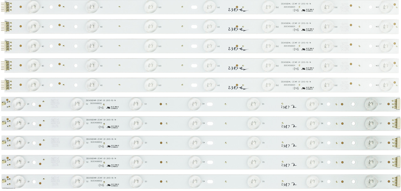 JVC ZDCX50D14L-ZC14F-01 ZDCX50D14R-ZC14F-01 LED Backlight Strips (10) NEW