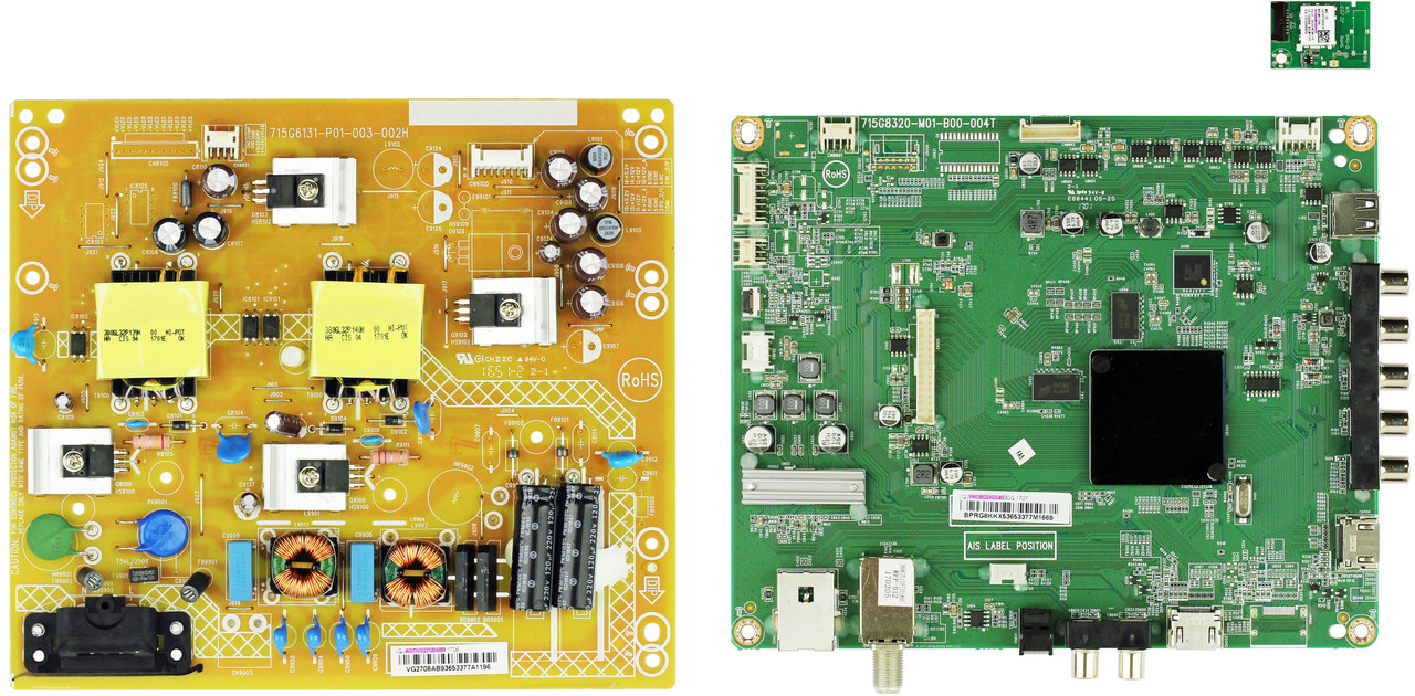 Vizio D40F-E1 (LTTEVVAT / LTTEVVKT Serial) Complete TV Repair Parts Kit