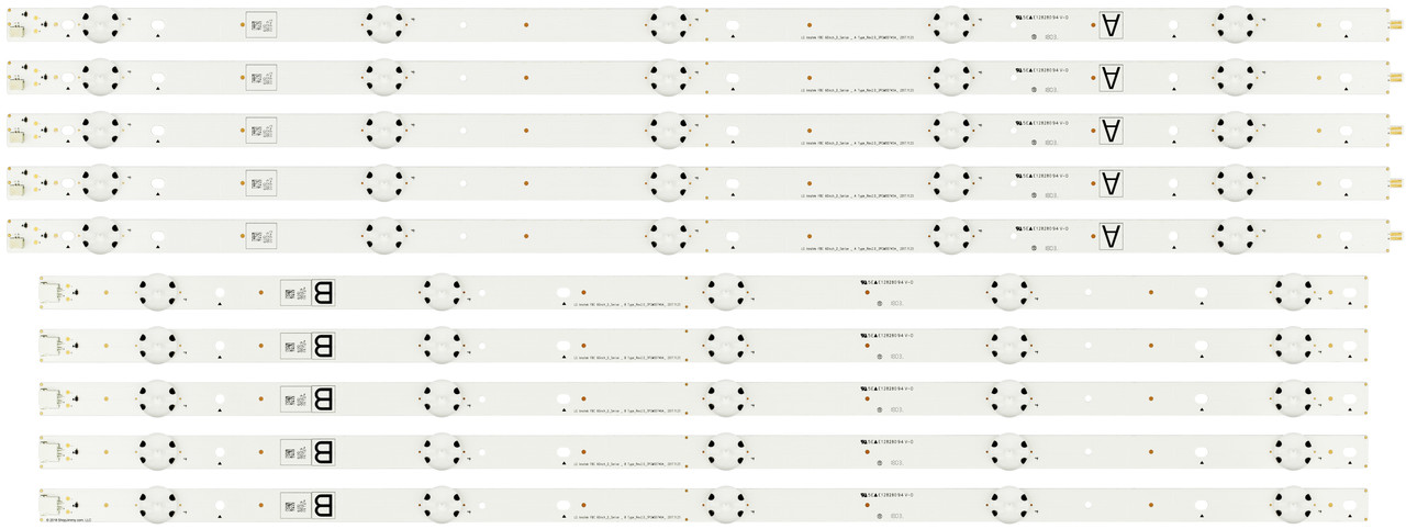 Vizio/LG Innotek FBC-60INCH-D-SERIES A B TYPE REV2.0 LED Backlight Strips (10) D60-F3 NEW