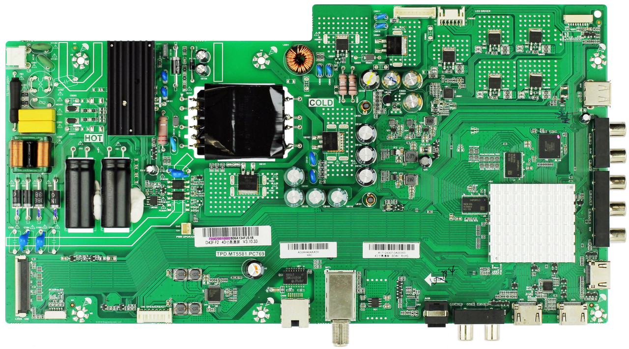 Vizio 791.02010.0005 Main Board/Power Supply for D43F-F2 LED TV (SEE NOTE)