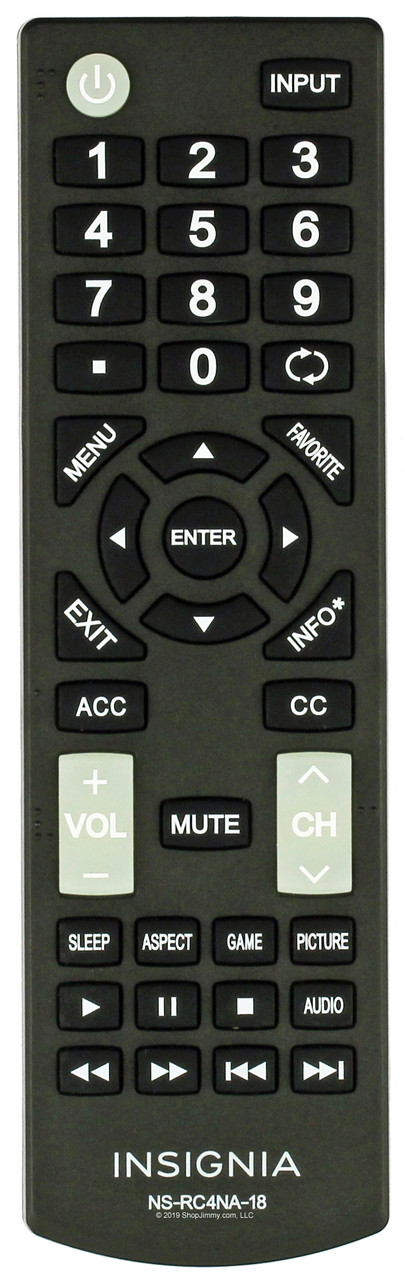 Insignia NS-RC4NA-18 Remote Control -- Open Bag