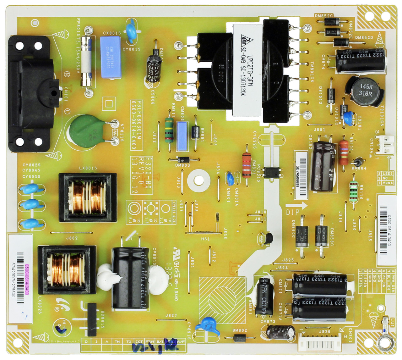 Vizio 0500-0614-0400 (PSLF080301M) Power Supply Unit