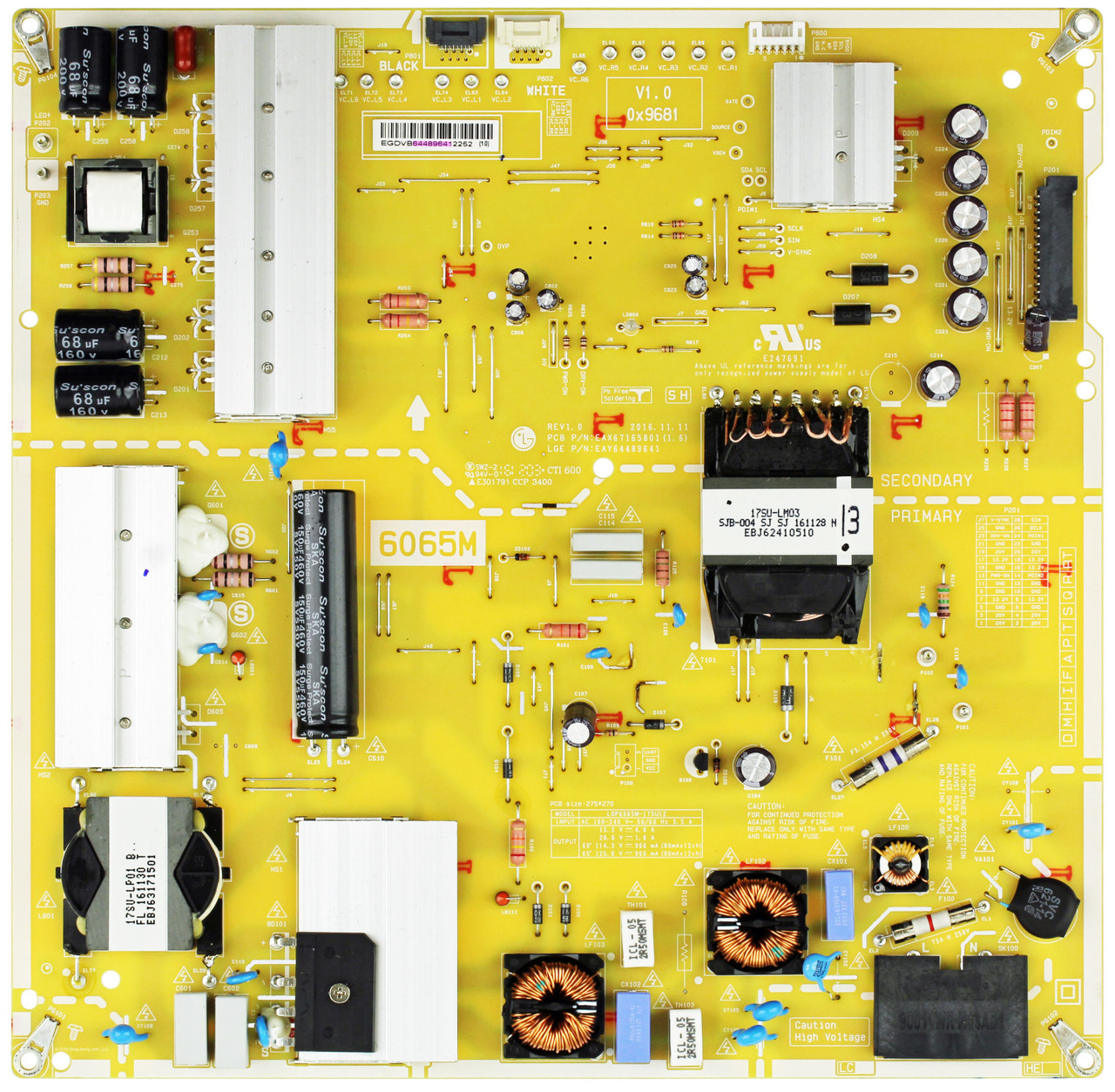 LG EAY64489641 Power Supply 65SJ8500-UB.BUSYLJR